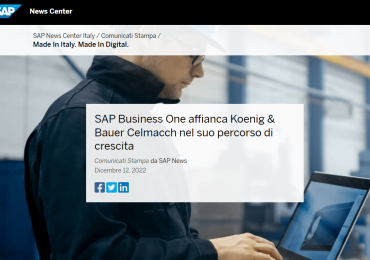 Koenig & Bauer Celmacch ha scelto SAP Business One | Comunicato Stampa SAP
